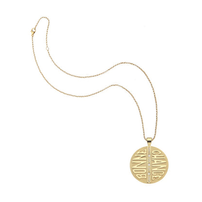 JW JUMBO LUCKY BONNE CHANCE COIN - ROLO CHAIN