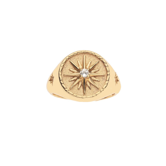 JW FOREVER SUNDIAL SIGNET RING