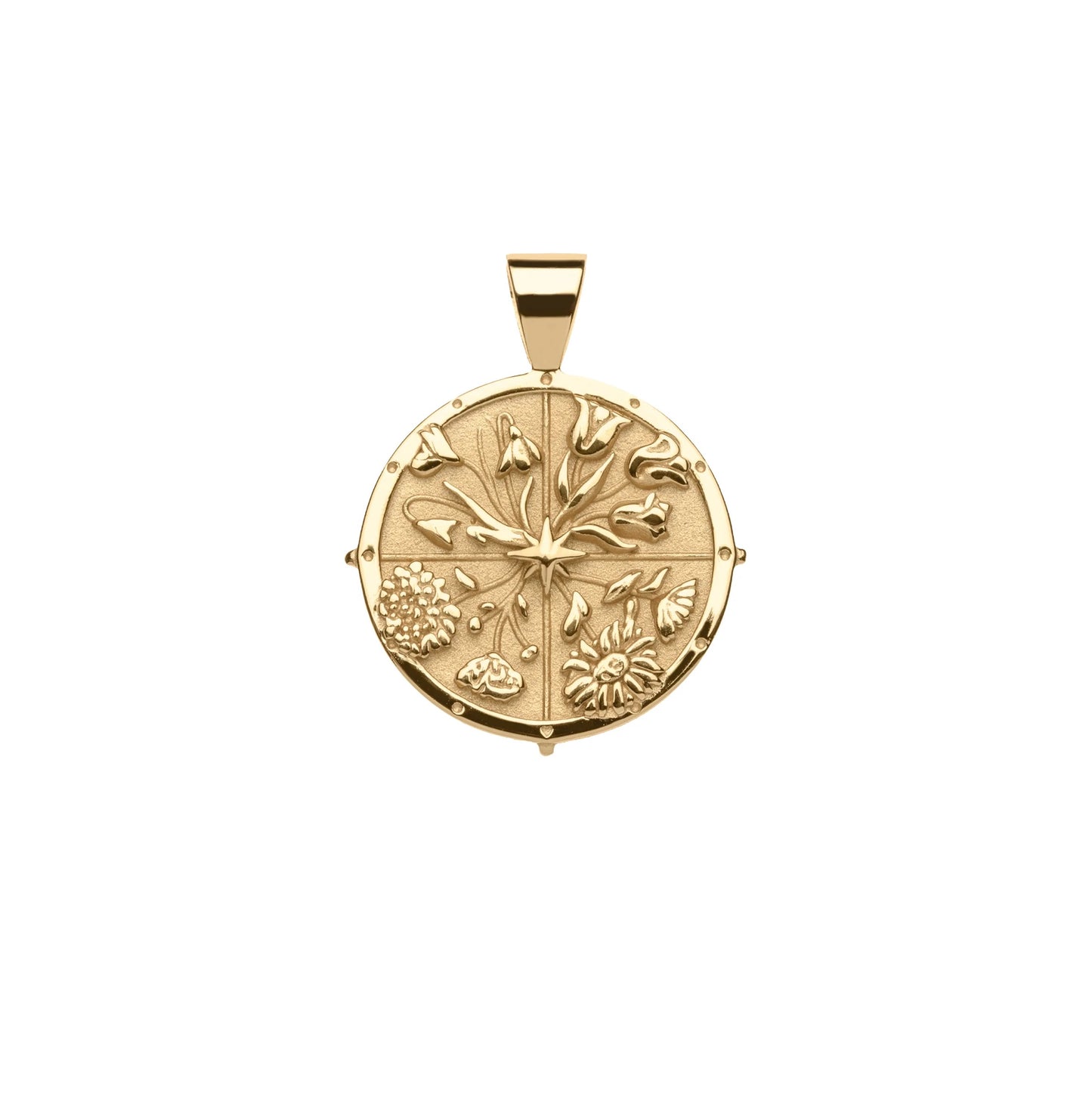 JW SMALL PENDANT COIN W/ ROLO CHAIN - HOPE - GOLD