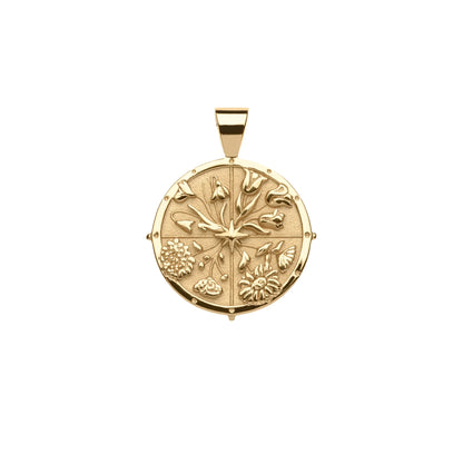 JW SMALL PENDANT COIN W/ ROLO CHAIN - HOPE - GOLD