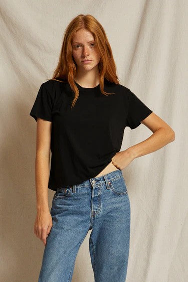 HARLEY COTTON SHORT SLEEVE BOXY CREW TEE