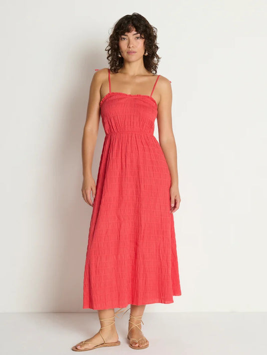 MADELINE TIE MIDI DRESS