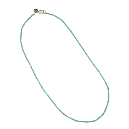 JW DOUBLE WRAP DIAMOND CUT BEADED NECKLACE IN JADE