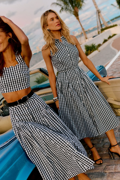 MAXINE GINGHAM MIDI DRESS
