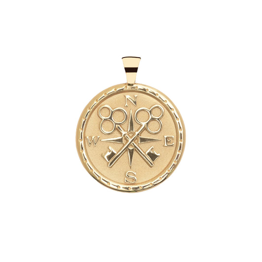 JW ORIGINAL PENDANT COIN W/ROLO CHAIN - FOREVER - GOLD