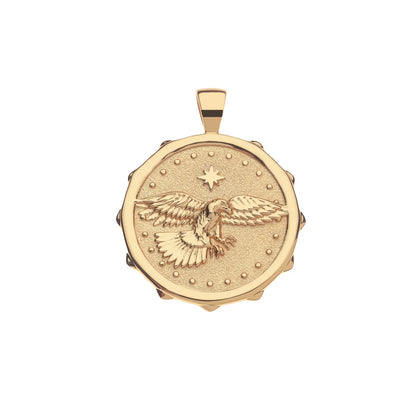 JW PROTECT EAGLE ORIGINAL PENDANT COIN - 16"-18" ROLO CHAIN