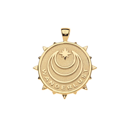 JW WANDERLUST STARBURST ORIGINAL PENDANT COIN 16-18" CLASSIC ROLO