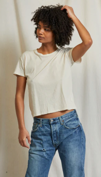 HARLEY COTTON SHORT SLEEVE BOXY CREW TEE