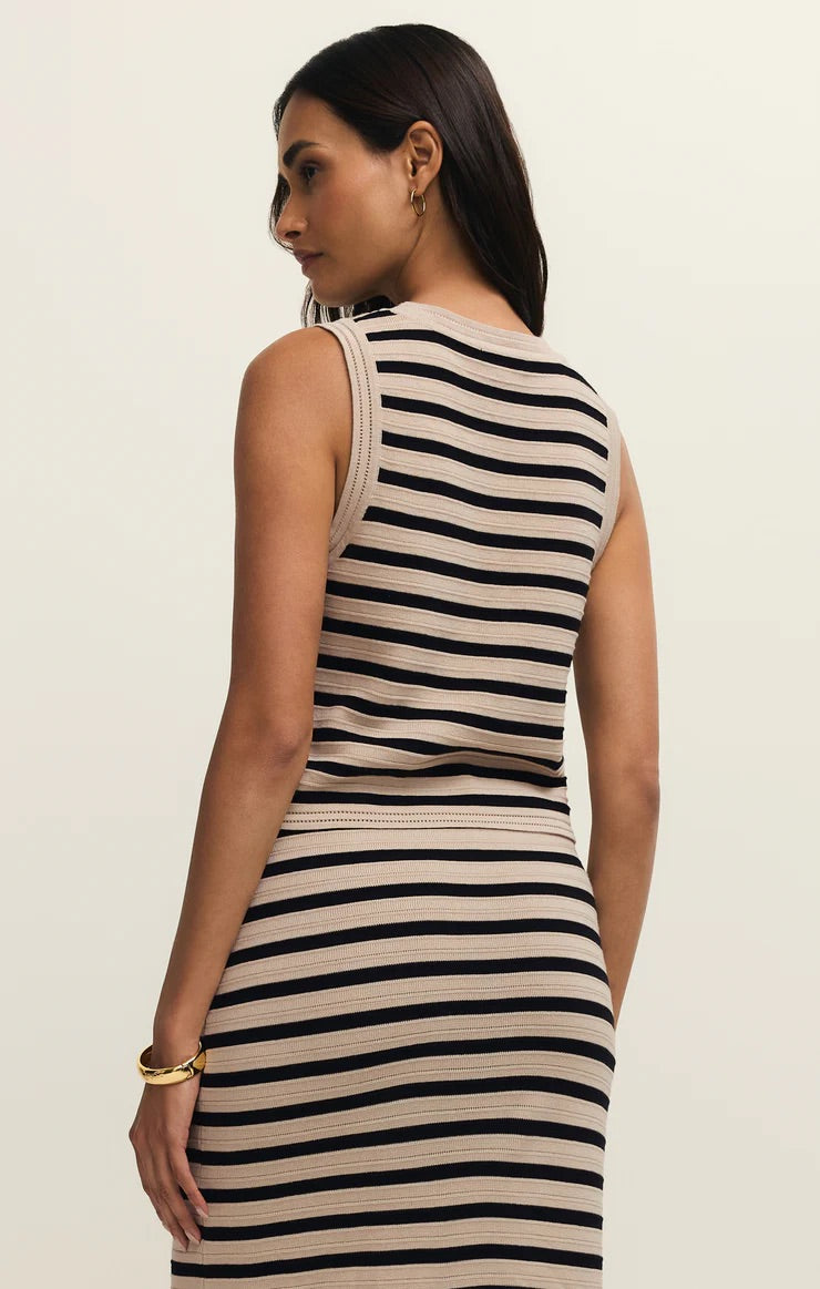 EMORI STRIPED MUSCLE TANK