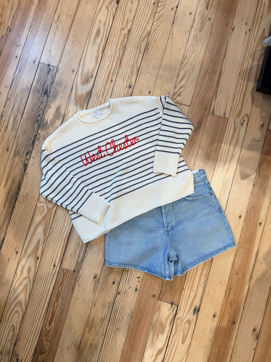 EMBROIDERED WEST CHESTER SWEATER
