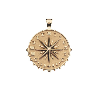JW FOREVER SUNDIAL PENDANT COIN 16-18: CLASSIC ROLO CHAIN
