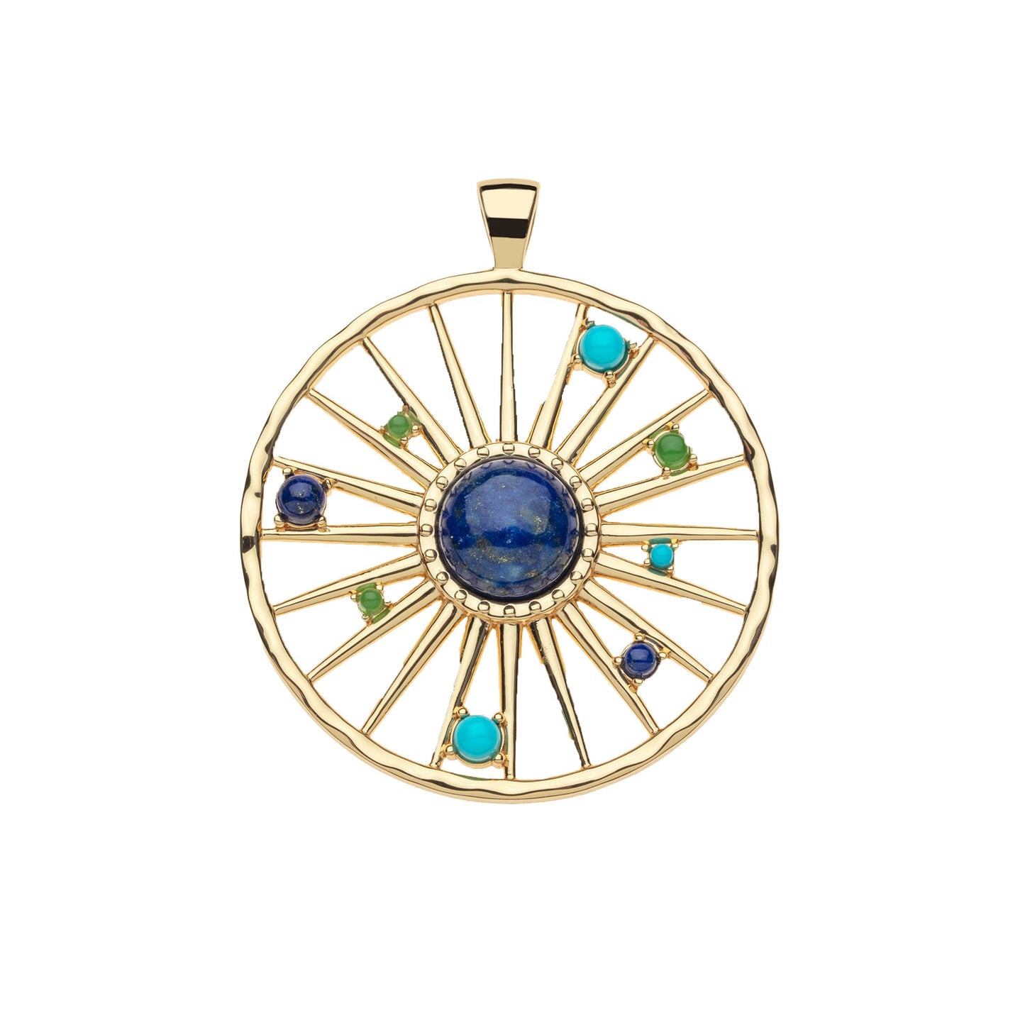 JW WANDERLUST JUMBO SUN FLARE PENDANT COIN 16-18" CLASSIC ROLO