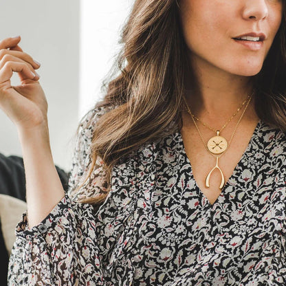 JW LUCKY GOLD WISHBONE-ADJUSTABLE