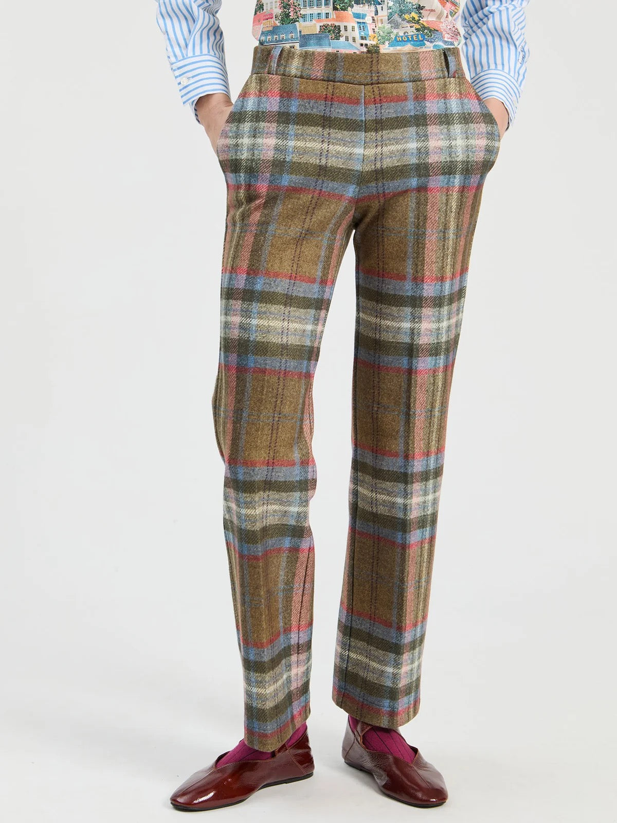 PLAID TROUSER
