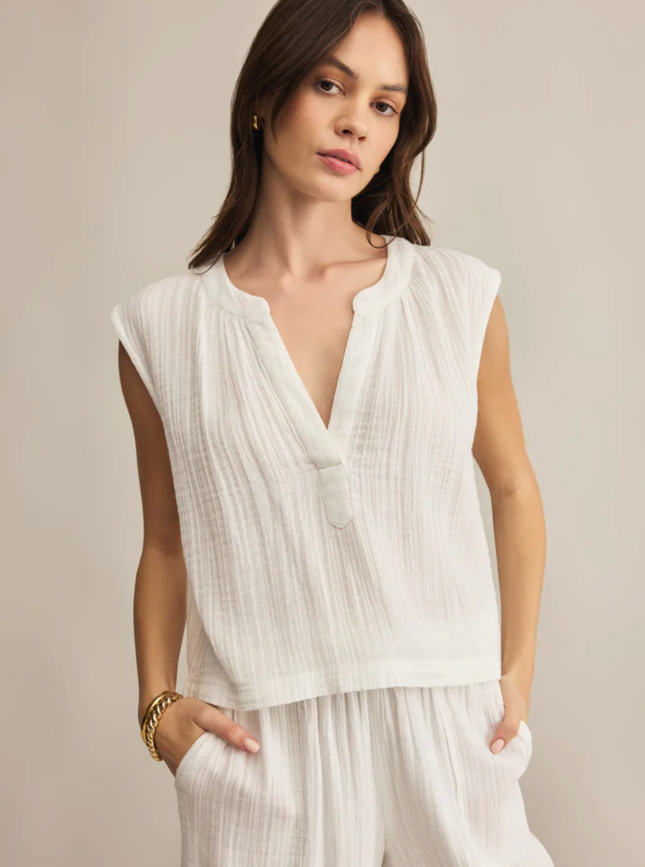 CLIFFSIDE V NECK AIRY TOP