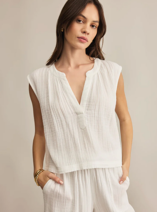 CLIFFSIDE V NECK AIRY TOP