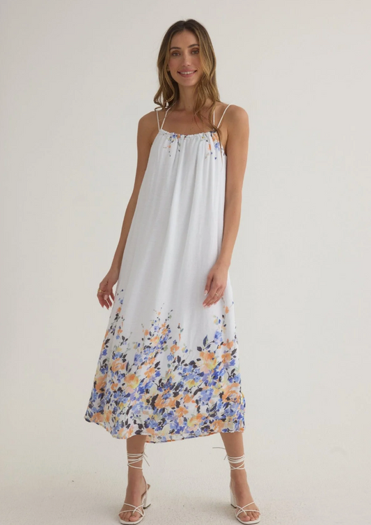 FLOWY CAMI MIDI DRESS