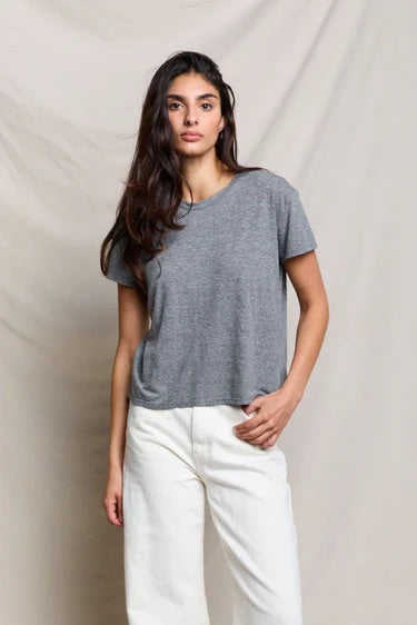 HARLEY COTTON SHORT SLEEVE BOXY CREW TEE