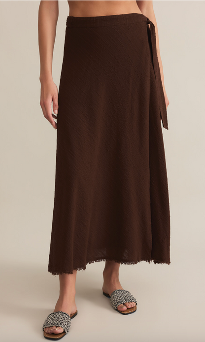 SALERNO WRAP MIDI SKIRT