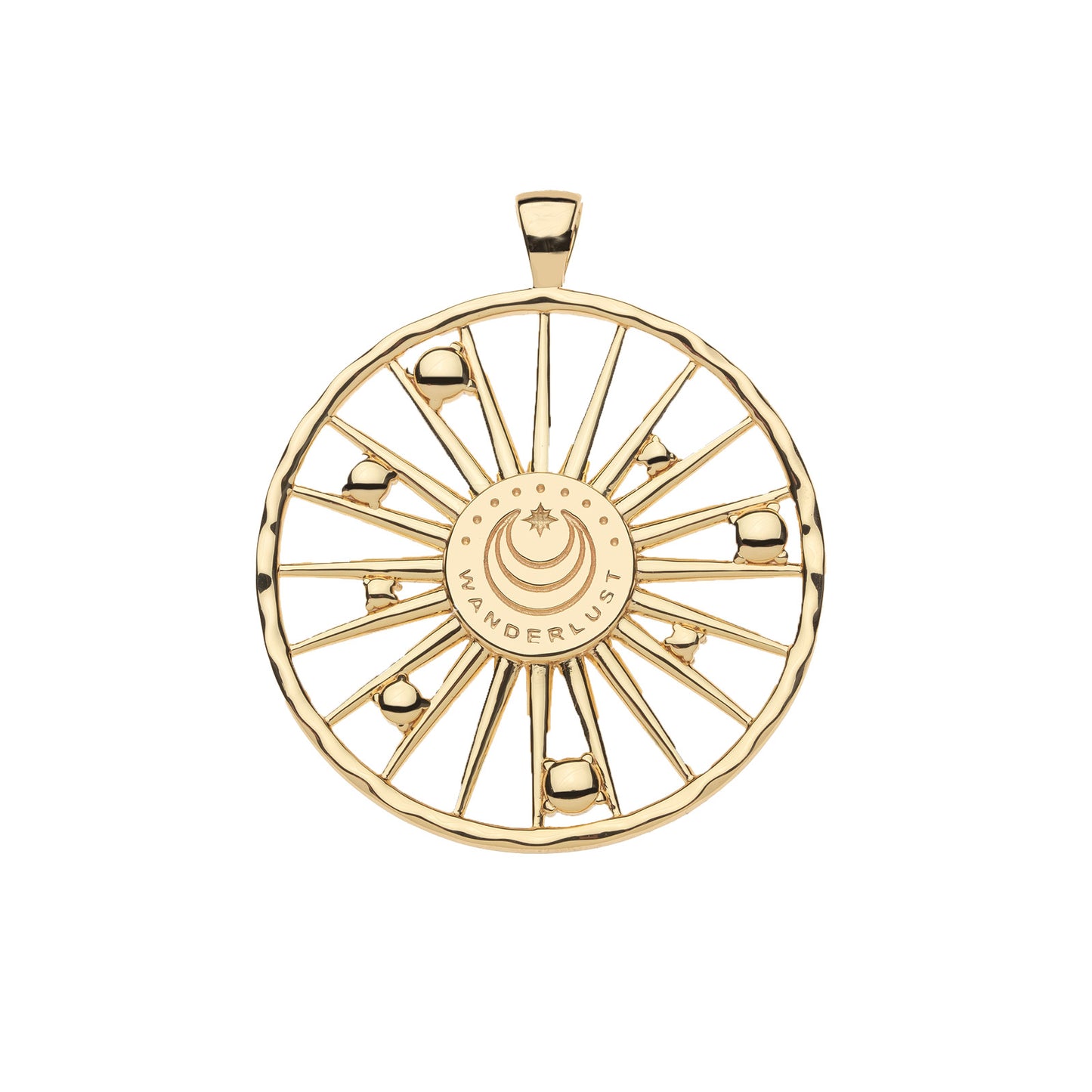 JW WANDERLUST JUMBO SUN FLARE PENDANT COIN 16-18" CLASSIC ROLO