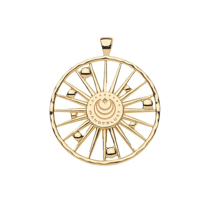 JW WANDERLUST JUMBO SUN FLARE PENDANT COIN 16-18" CLASSIC ROLO
