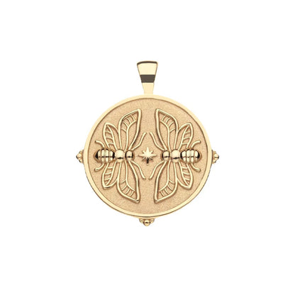 JW ORIGINAL PENDANT COIN W/ROLO CHAIN - SISTERS - GOLD