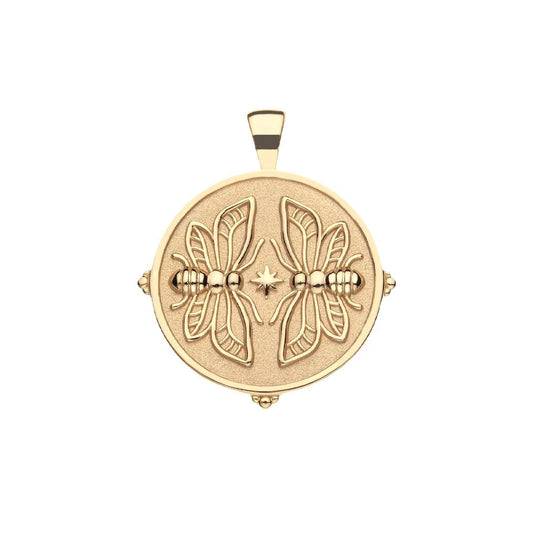 JW ORIGINAL PENDANT COIN W/ROLO CHAIN - SISTERS - GOLD