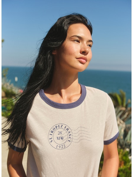 ST. TROPEZ BOXY RINGER TEE