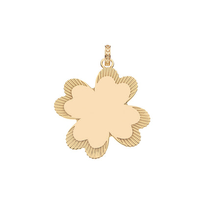 JW LUCKY IN LOVE CLOVER PENDANT W/ MOP - 16-18" ROLO CHAIN