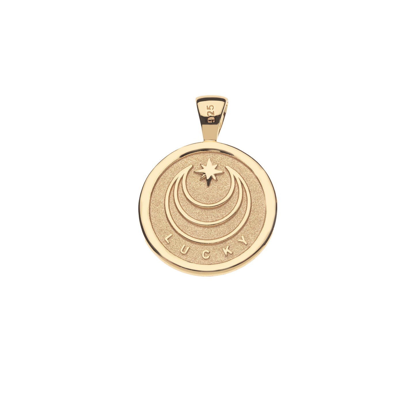 JW LUCKY RABBIT JW SMALL EMBELLISHED PENDANT COIN 16-18" CLASSIC ROLO