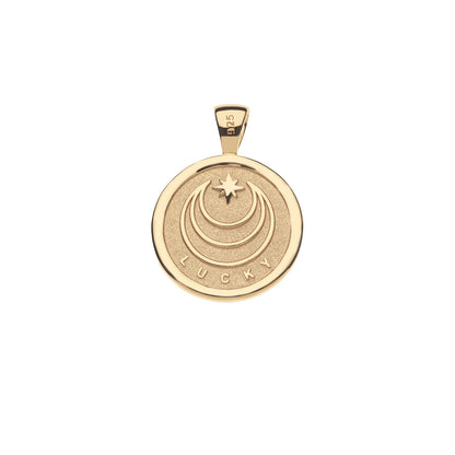 JW LUCKY RABBIT JW SMALL EMBELLISHED PENDANT COIN 16-18" CLASSIC ROLO