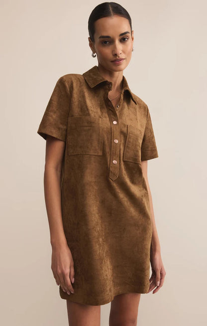 AUTHENTIC SUEDE MINI DRESS