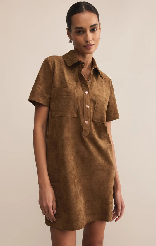 AUTHENTIC SUEDE MINI DRESS