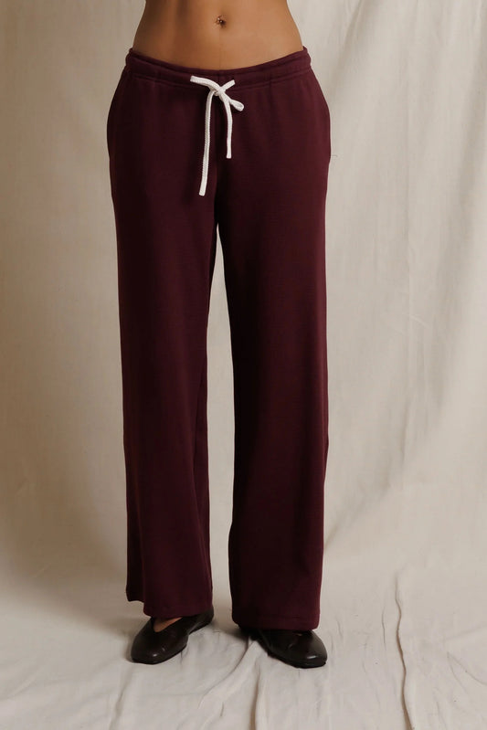 ZADIE WAFFLE WIDELEG DRAWCORD PANT W/ POCKET