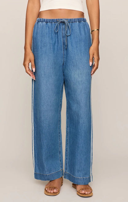 THE SIDELINES DENIM TRACK PANT