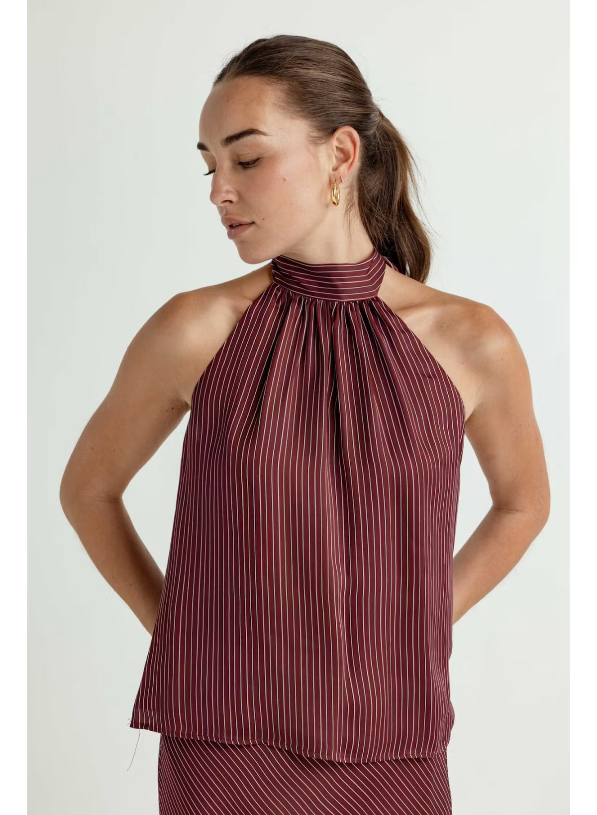 BROWNSTONE STRIPE LEO TOP