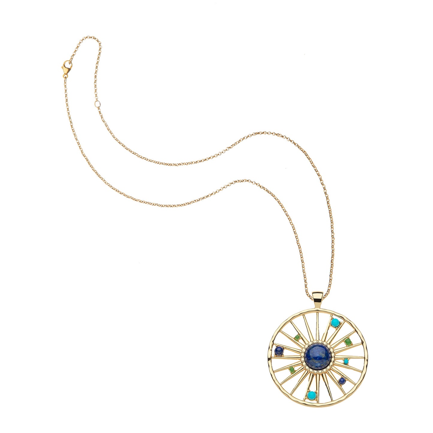 JW WANDERLUST JUMBO SUN FLARE PENDANT COIN 16-18" CLASSIC ROLO
