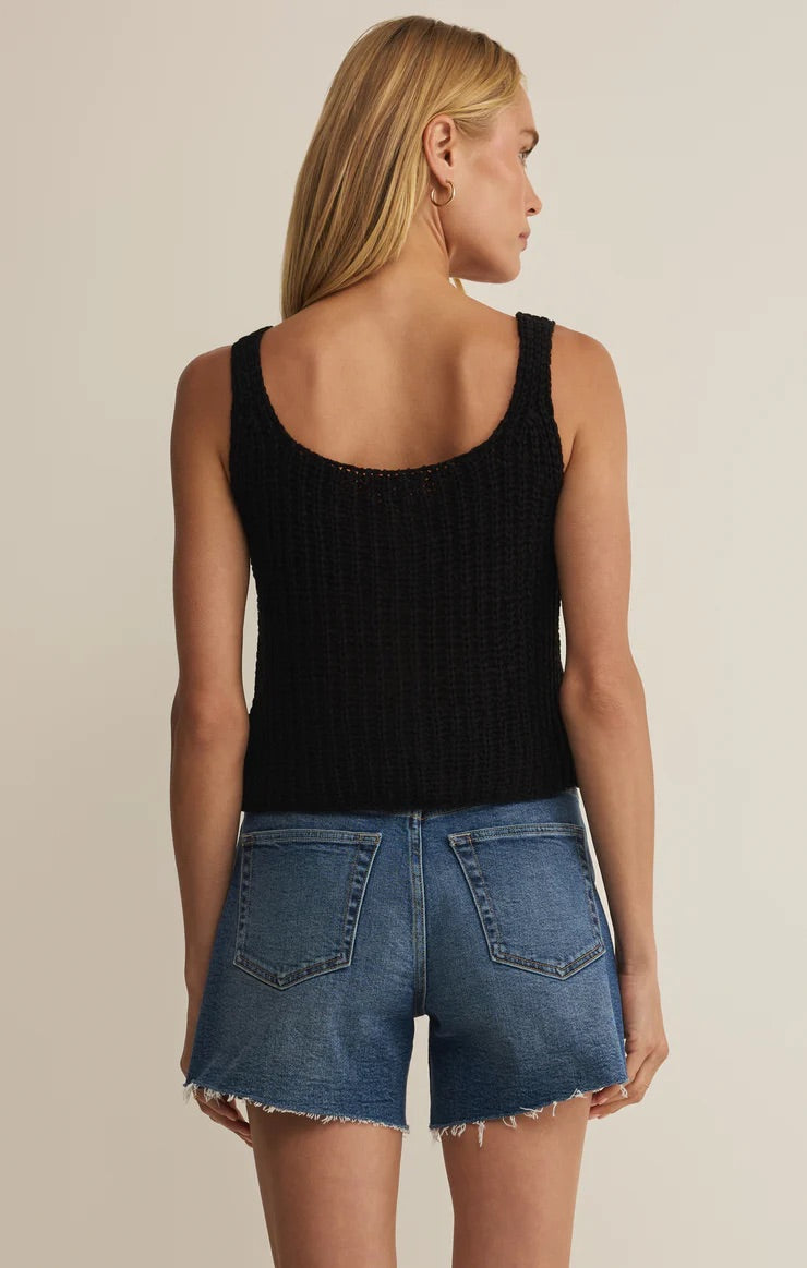 TATE LACE UP SWEATER TOP