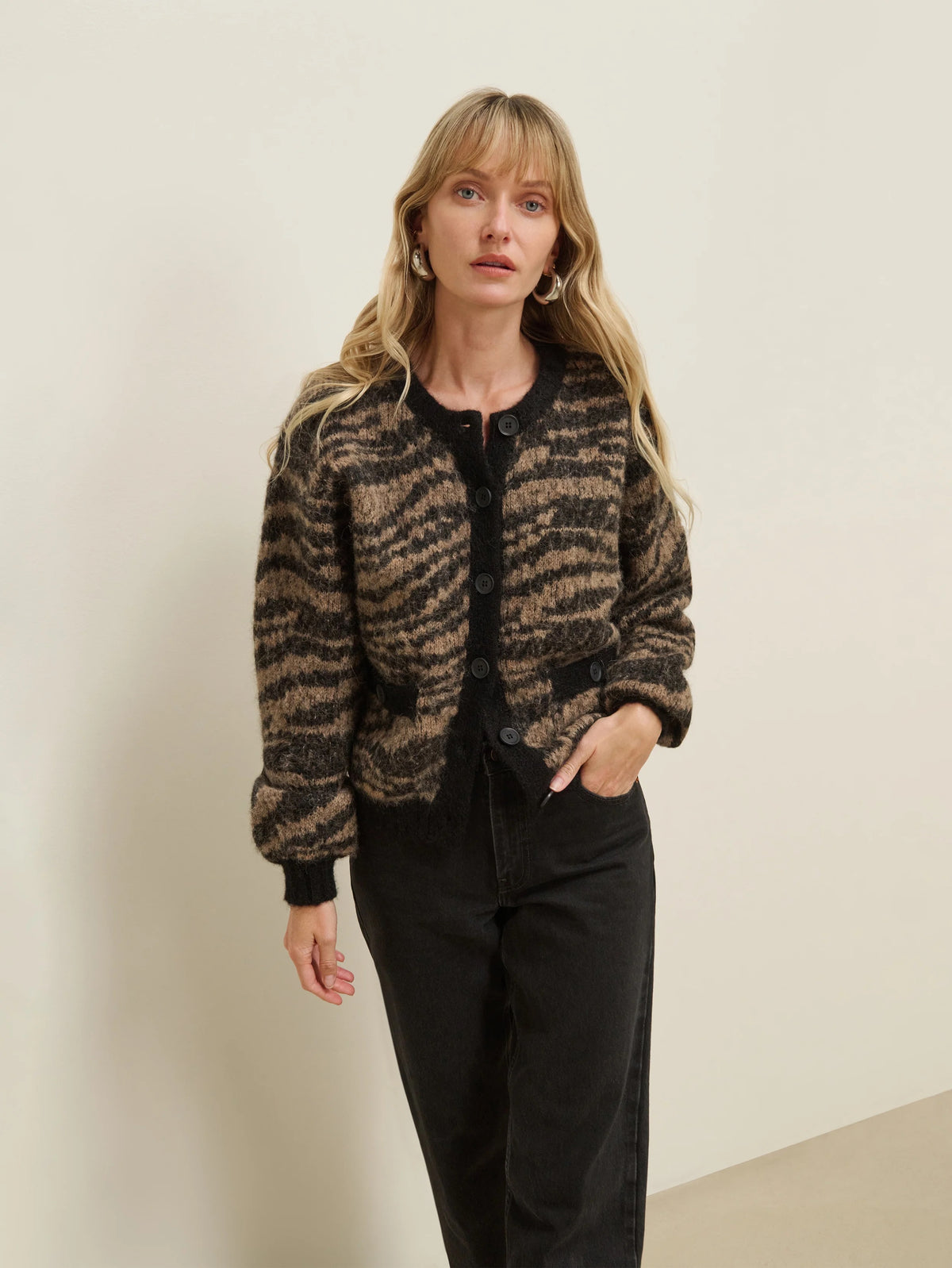 TESSA INTARSIA CARDIGAN