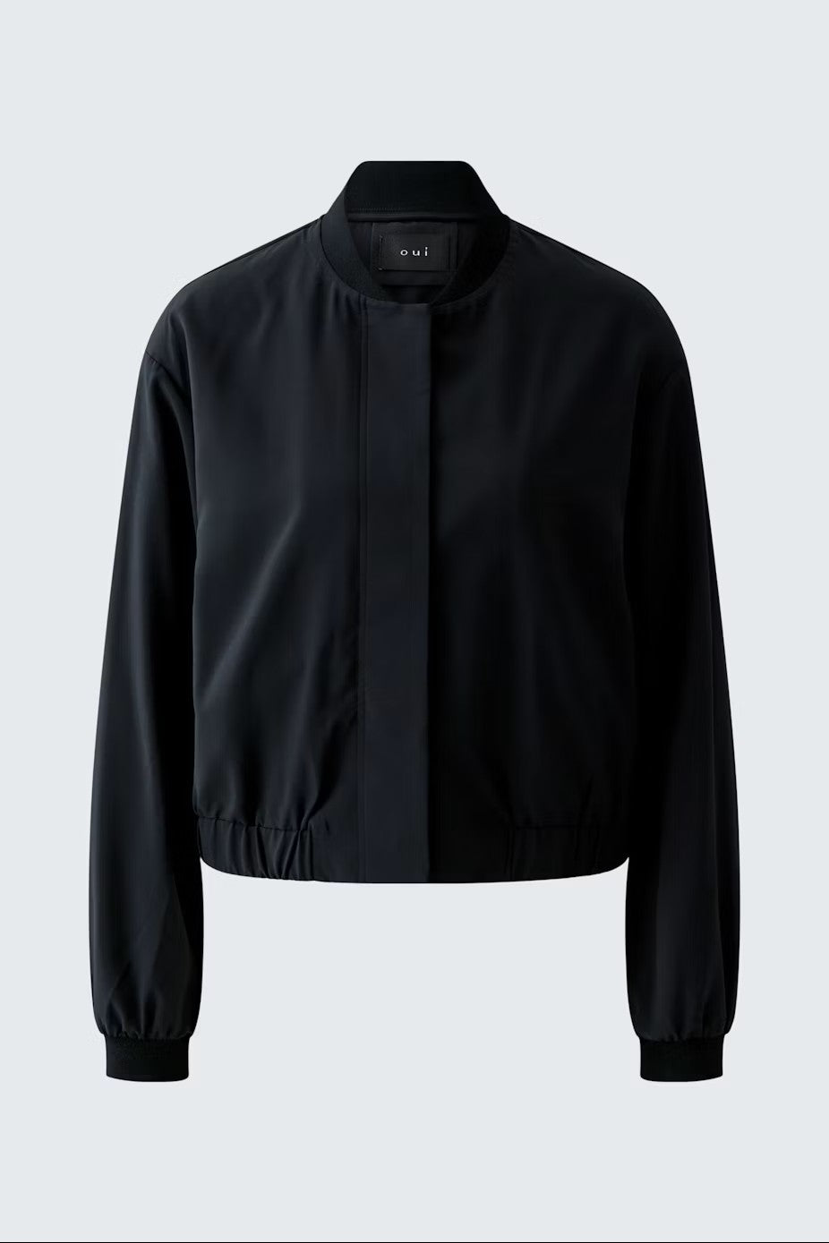 OUI HIGH COLLAR BLACK JACKET