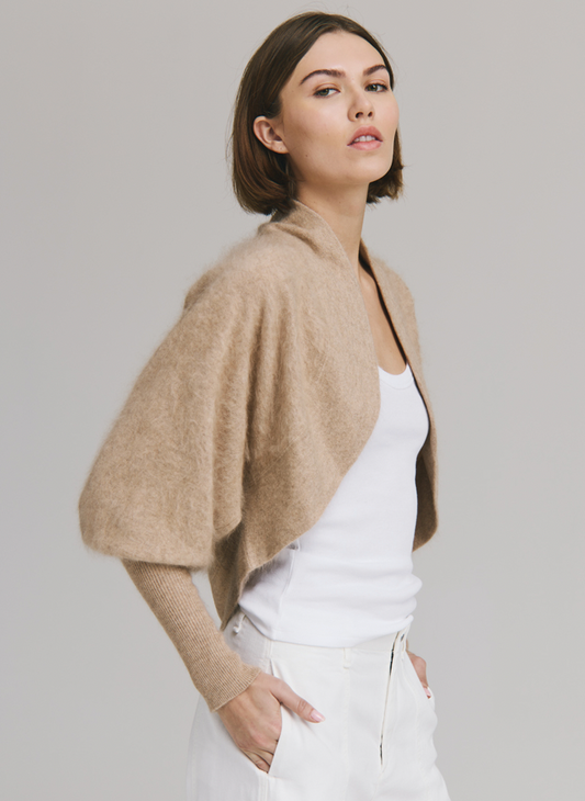 BRUSHED COCOON SHRUG