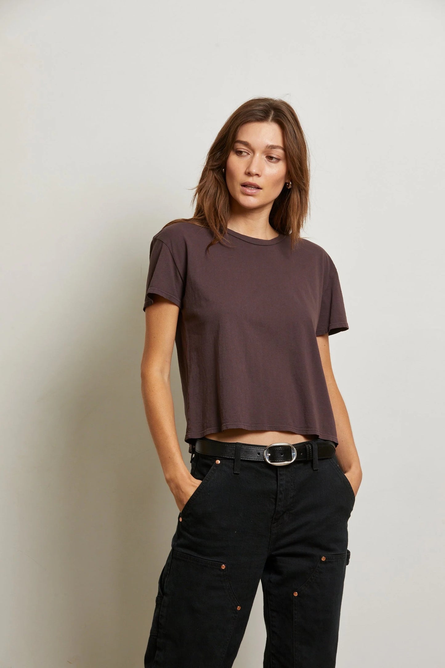 HARLEY COTTON SHORT SLEEVE BOXY CREW TEE