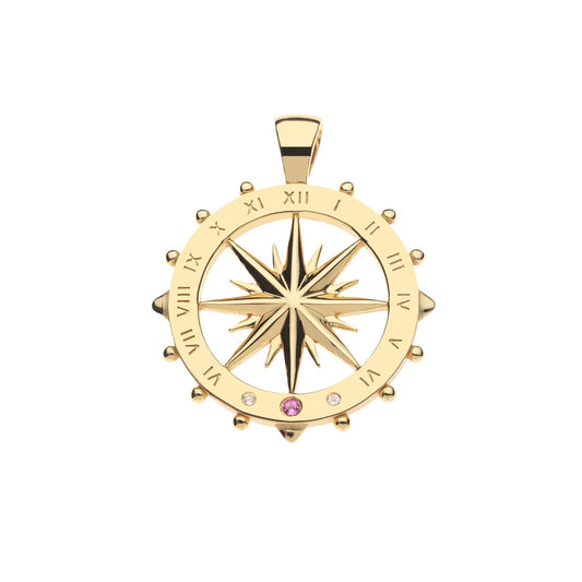 FOREVER SUNDIAL CUTOUT COIN PENDANT