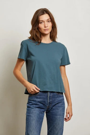 HARLEY COTTON SHORT SLEEVE BOXY CREW TEE