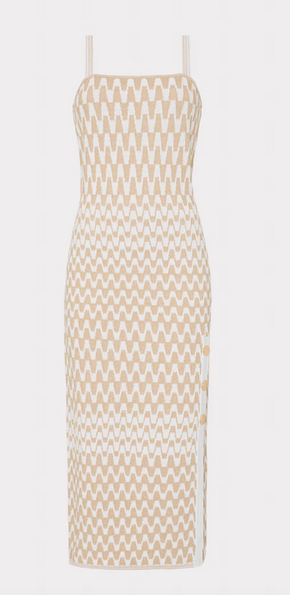 GRADIENT ZIG ZAG TANK MIDI DRESS