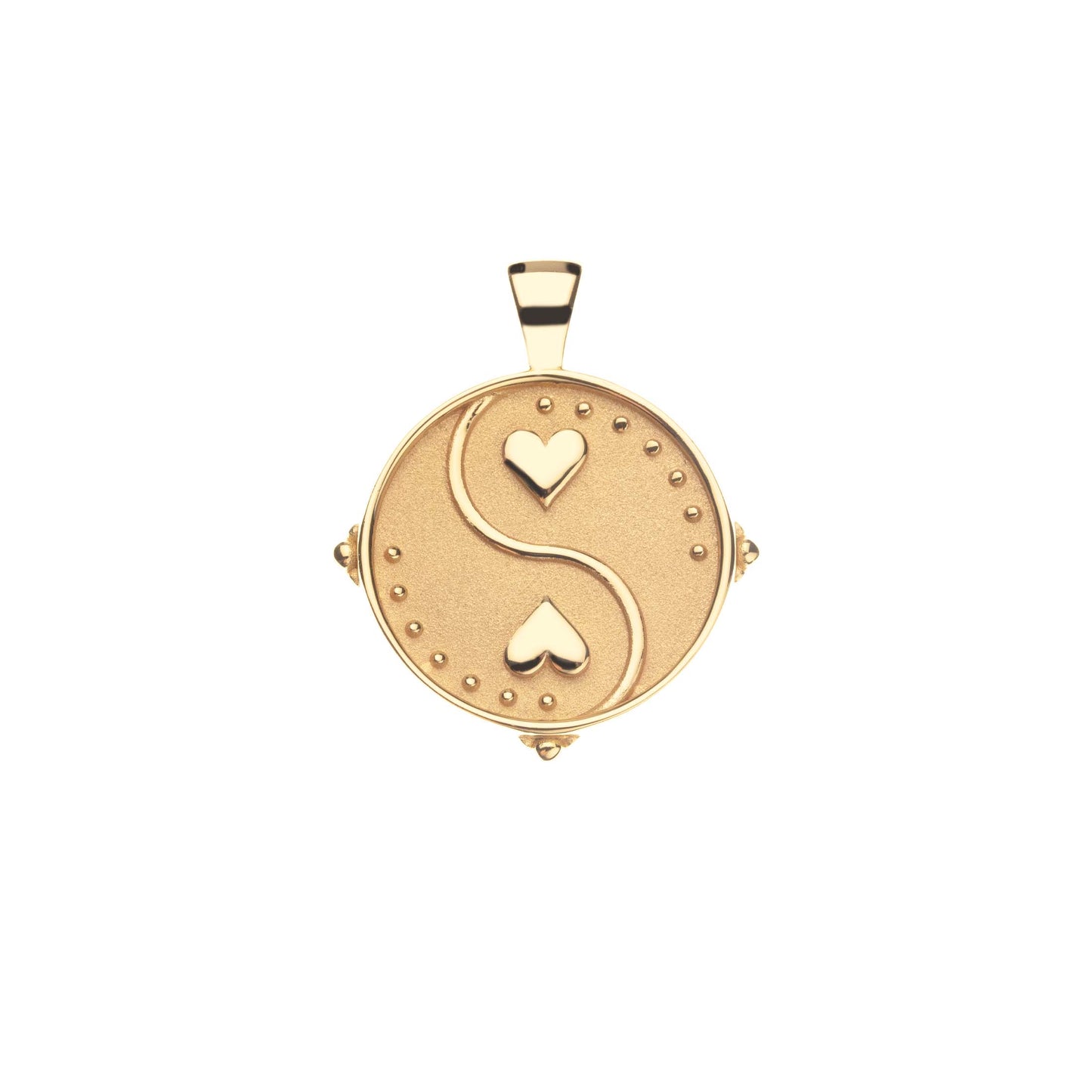 JW SMALL PENDANT COIN W/ ROLO CHAIN - BALANCE - GOLD