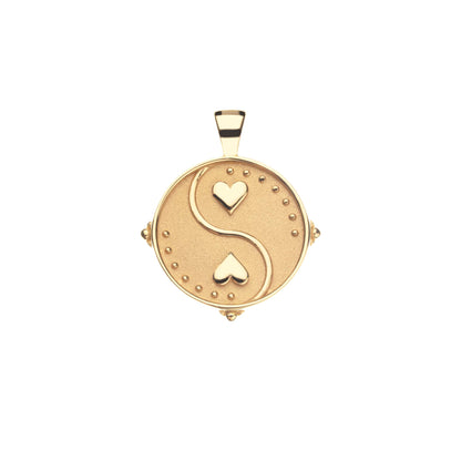 JW SMALL PENDANT COIN W/ ROLO CHAIN - BALANCE - GOLD