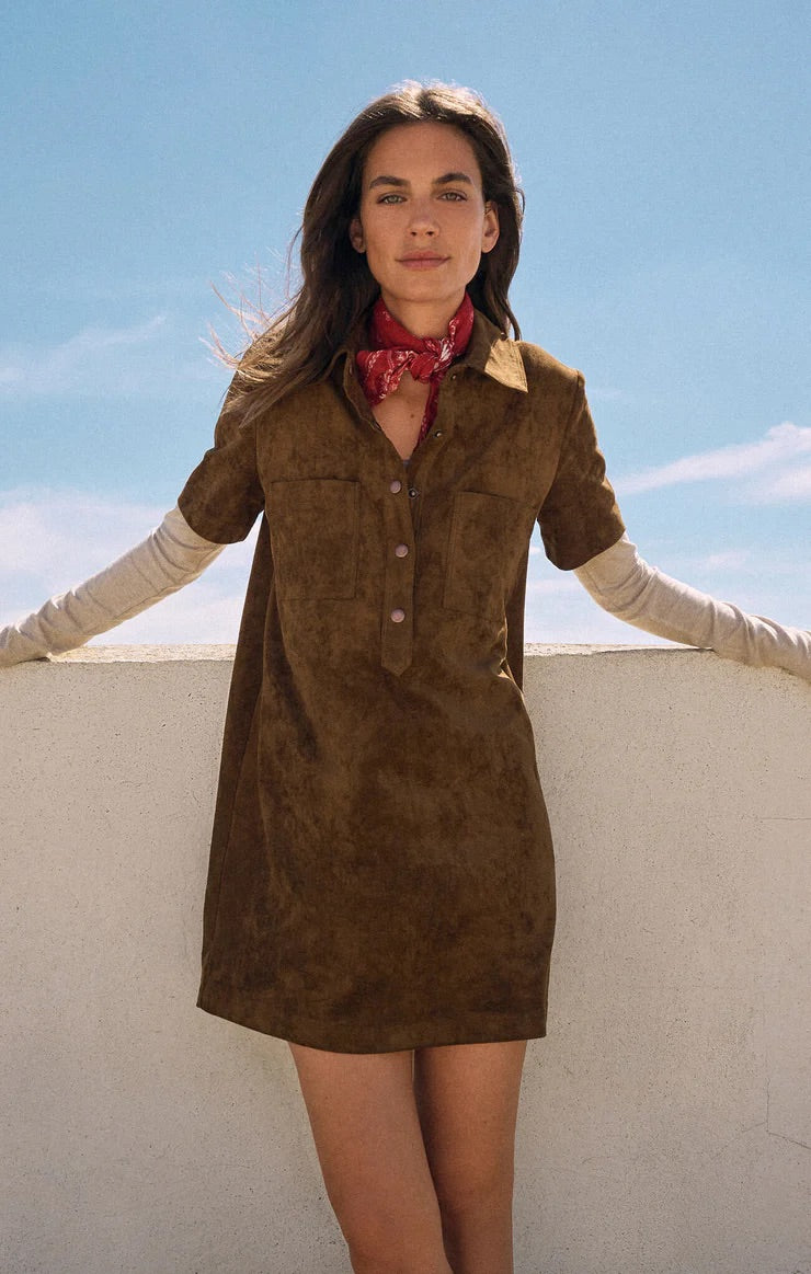 AUTHENTIC SUEDE MINI DRESS