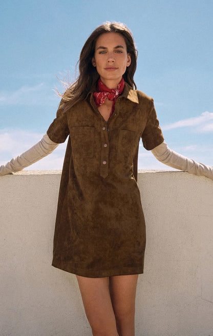 AUTHENTIC SUEDE MINI DRESS
