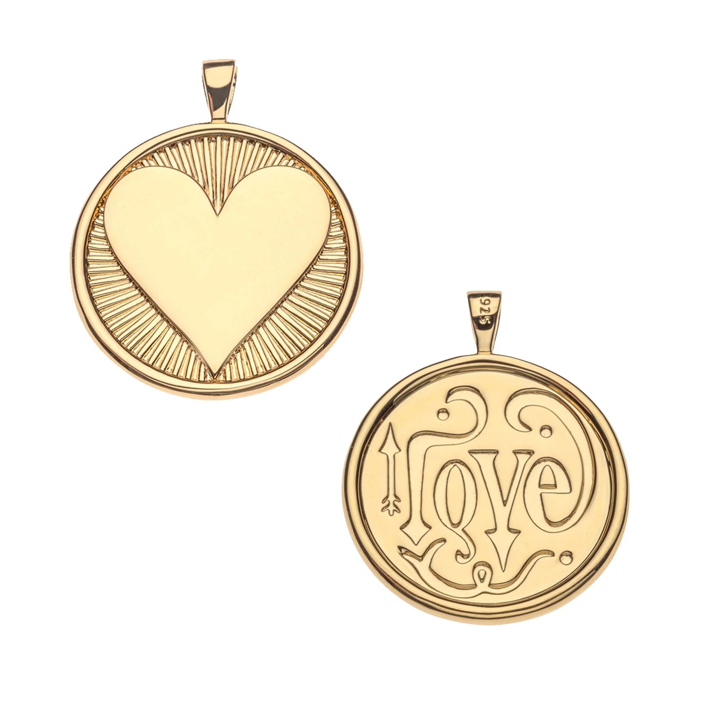 JW HEARTS FIND ME LOVE PENDANT - 16" - 18" ROLO CHAIN